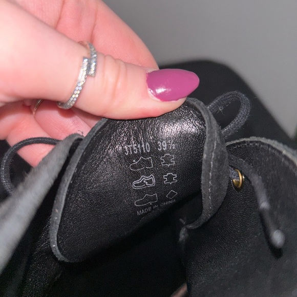 PRADA Black Suede Ankle Lace Up Booties - Picture 5 of 5